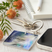 Guardian Angel Feather and Name Sleutelhanger (Voorkant Rechts)