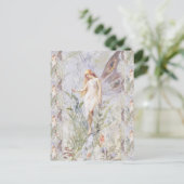 Guardian Angel & Flowers Briefkaart (Staand voorkant)