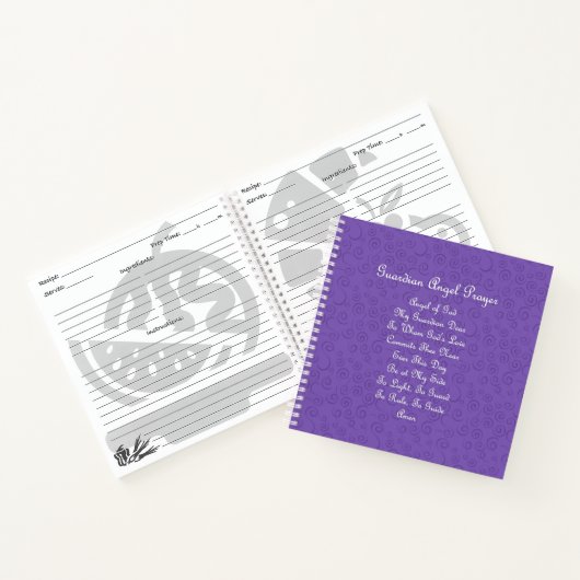 Guardian Angel Gebed Paars Notitieboek (Binnen)