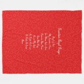 Guardian Angel Gebed Rode Harten Fleece Deken (Voorkant (Horizontaal))