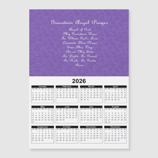 Guardian Angel Gebeds Paarse 2026 Agenda (Voorkant)