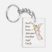 Guardian Angel gepersonaliseerd Sleutelhanger (Voorkant Links)