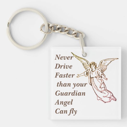 Guardian Angel gepersonaliseerd Sleutelhanger (Voorkant)