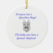 GUARDIAN ANGEL GERMAN SHEPHERD KERAMISCH ORNAMENT (Voorkant)
