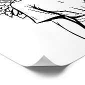 Guardian Angel Girl zwart en wit Poster (Hoek)