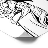 Guardian Angel Girl zwart en wit Poster (Hoek)