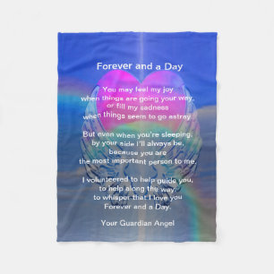 Guardian Angel Heart and Love Blanket Fleece Deken