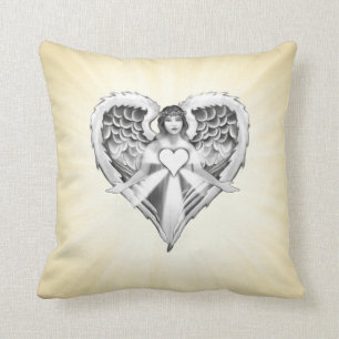 Guardian Angel Heart Wings Design Kussen