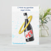 Guardian Angel Humoureus Wenskaart Kaart (Staand voorkant)