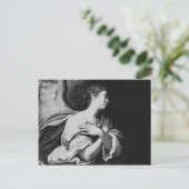 Guardian Angel in Black en White Briefkaart (Staand voorkant)