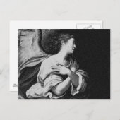 Guardian Angel in Black en White Briefkaart (Voorkant / Achterkant)