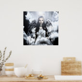 Guardian Angel in Clouds Poster (Keuken)