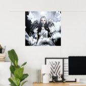 Guardian Angel in Clouds Poster (Thuiskantoor)