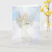 Guardian Angel in de wolken Kaart (Gele Bloem)