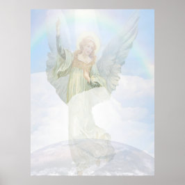 Guardian Angel in de wolken Poster