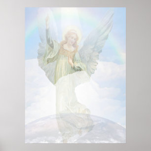 Guardian Angel in de wolken Poster