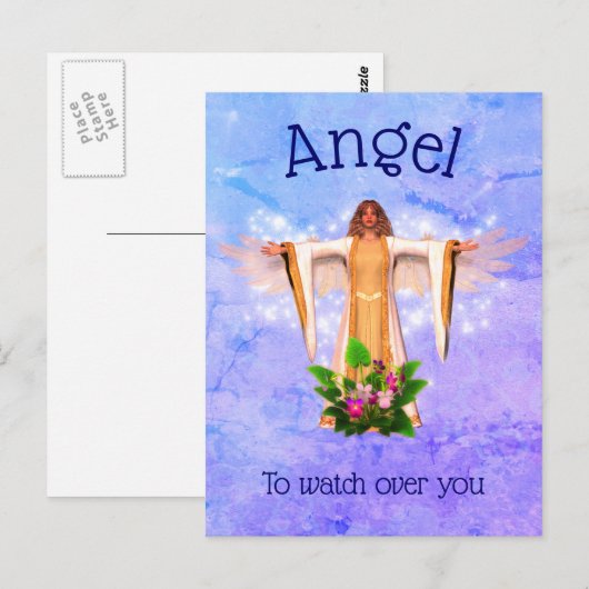 Guardian Angel Inspirerend Briefkaart (Voorkant / Achterkant)