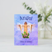 Guardian Angel Inspirerend Gepersonaliseerd Briefk Briefkaart (Staand voorkant)