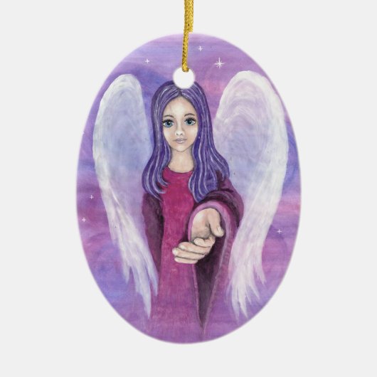 Guardian Angel Keramisch Ornament (Voorkant)