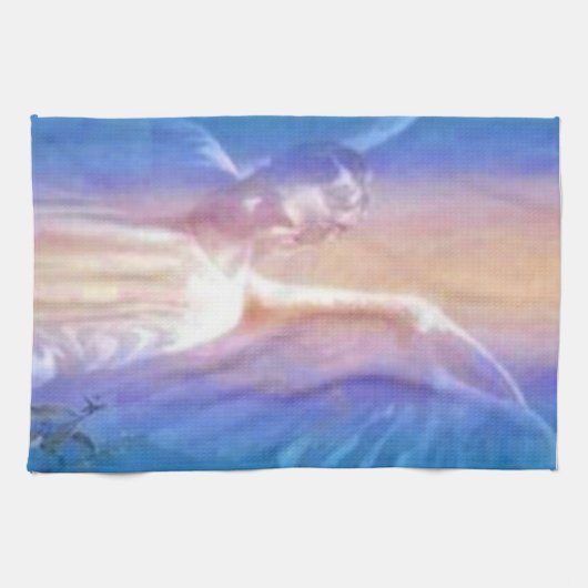 Guardian Angel keukenhanddoek (Horizontaal)