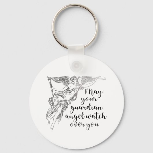 Guardian Angel kijkt over jou, verdriet en verlies Sleutelhanger (Voorkant)