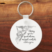 Guardian Angel kijkt over jou, verdriet en verlies Sleutelhanger (Voorkant)