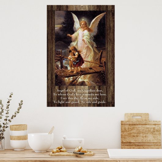 Guardian Angel, kinderen, Bridge Poster (Keuken)