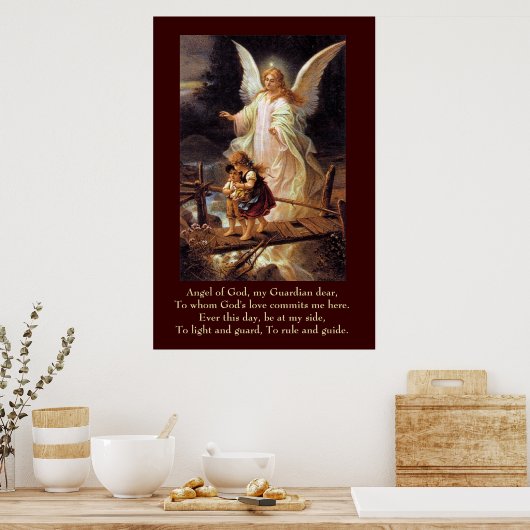 Guardian Angel, kinderen, Bridge Poster (Keuken)