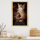 Guardian Angel, Kinderen, Brug en gedicht Poster (Keuken)