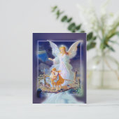 Guardian Angel, kinderen en brug Briefkaart (Staand voorkant)
