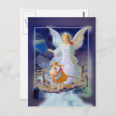 Guardian Angel, kinderen en brug Briefkaart (Voorkant / Achterkant)