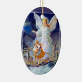 Guardian Angel, Kinderen en Brug Keramisch Ornament (Rechts)