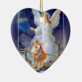 Guardian Angel, Kinderen en Brug Keramisch Ornament (Rechts)