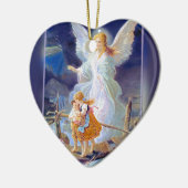 Guardian Angel, Kinderen en Brug Keramisch Ornament (Links)