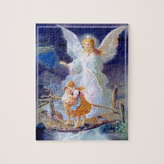 Guardian Angel, Kinderen en Brug Legpuzzel (Verticaal)