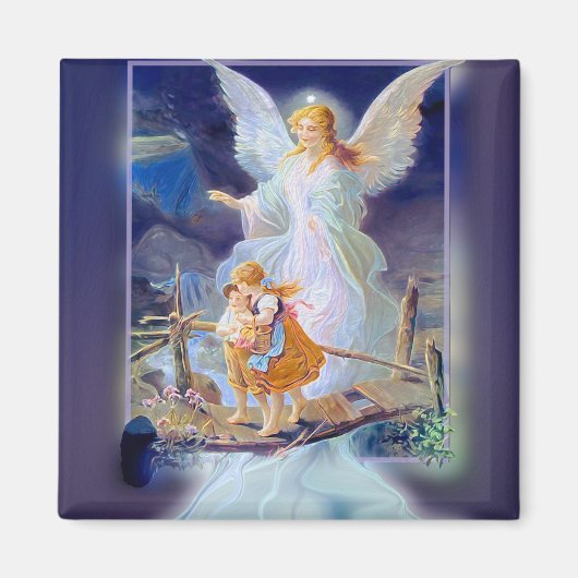 Guardian Angel, kinderen en brug Magneet (Voorkant)