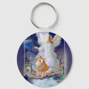 Guardian Angel, kinderen en brug Sleutelhanger