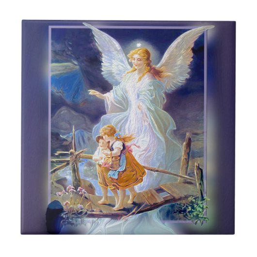 Guardian Angel, Kinderen en Brug Tegeltje (Voorkant)