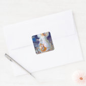 Guardian Angel, kinderen en brug Vierkante Sticker (Envelop)