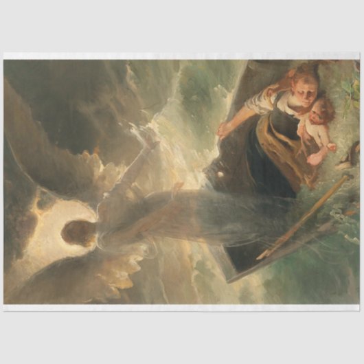 Guardian Angel Kunstwerk Decoupage Tissuepapier (Voorkant)