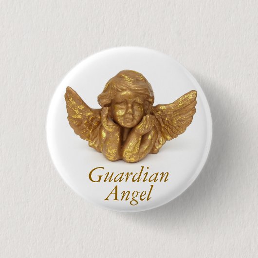 Guardian Angel Lapel Pin Ronde Button 3,2 Cm (Voorkant)