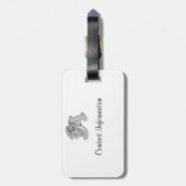 Guardian Angel Letter A Bagagelabel (Achterkant verticaal)