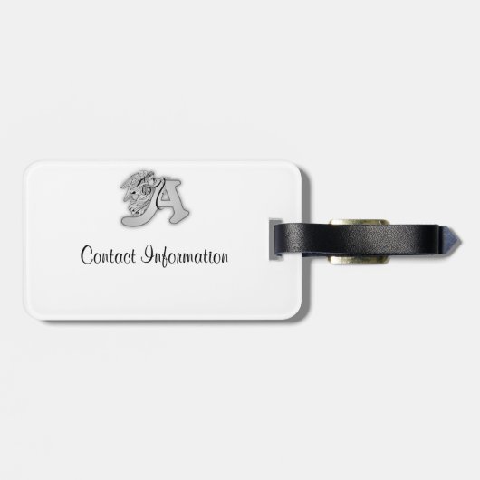 Guardian Angel Letter A Bagagelabel (Achterkant horizontaal)