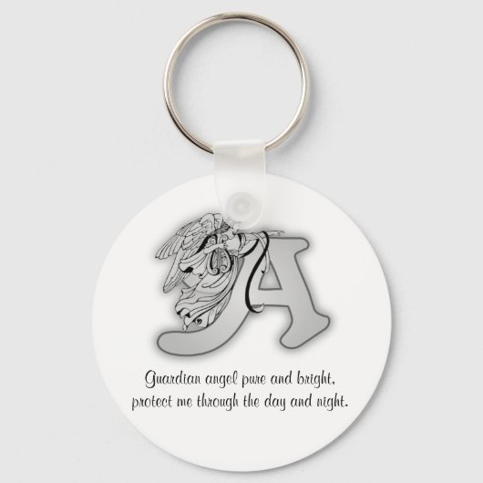 Guardian Angel Letter A Sleutelhanger (Voorkant)