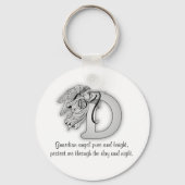 Guardian Angel Letter D Sleutelhanger (Voorkant)