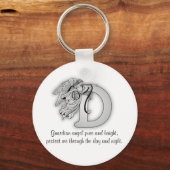 Guardian Angel Letter D Sleutelhanger (Voorkant)
