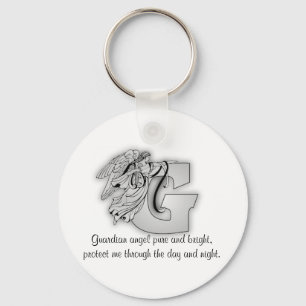 Guardian Angel Letter G Sleutelhanger