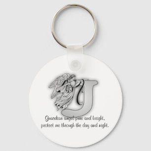 Guardian Angel Letter J Sleutelhanger