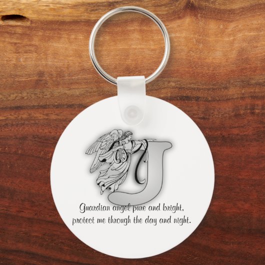 Guardian Angel Letter J Sleutelhanger (Voorkant)
