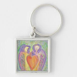 Guardian Angel Love Heart Pendant Sleutelhanger Ch
